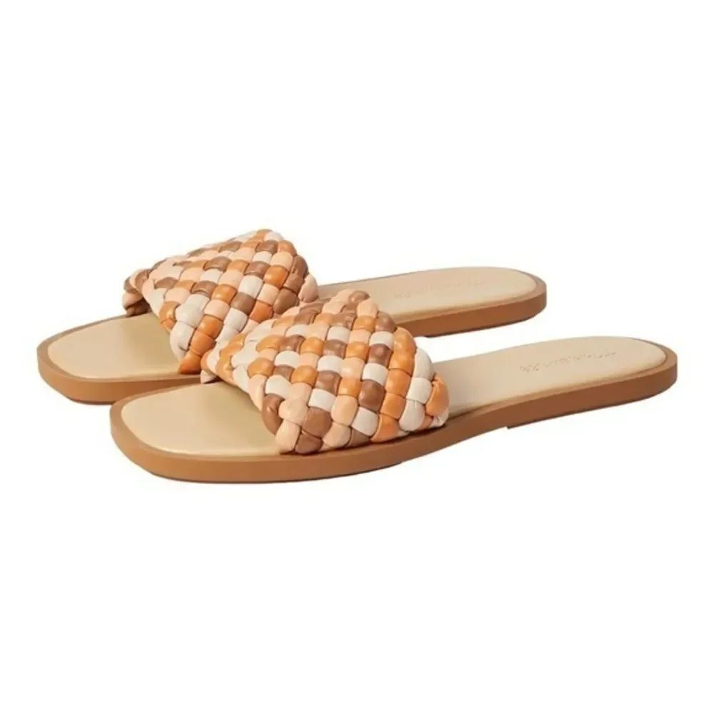 Madewell  The Suzi Slide Sandal in Multi Woven Leather Size 9.5 NWB